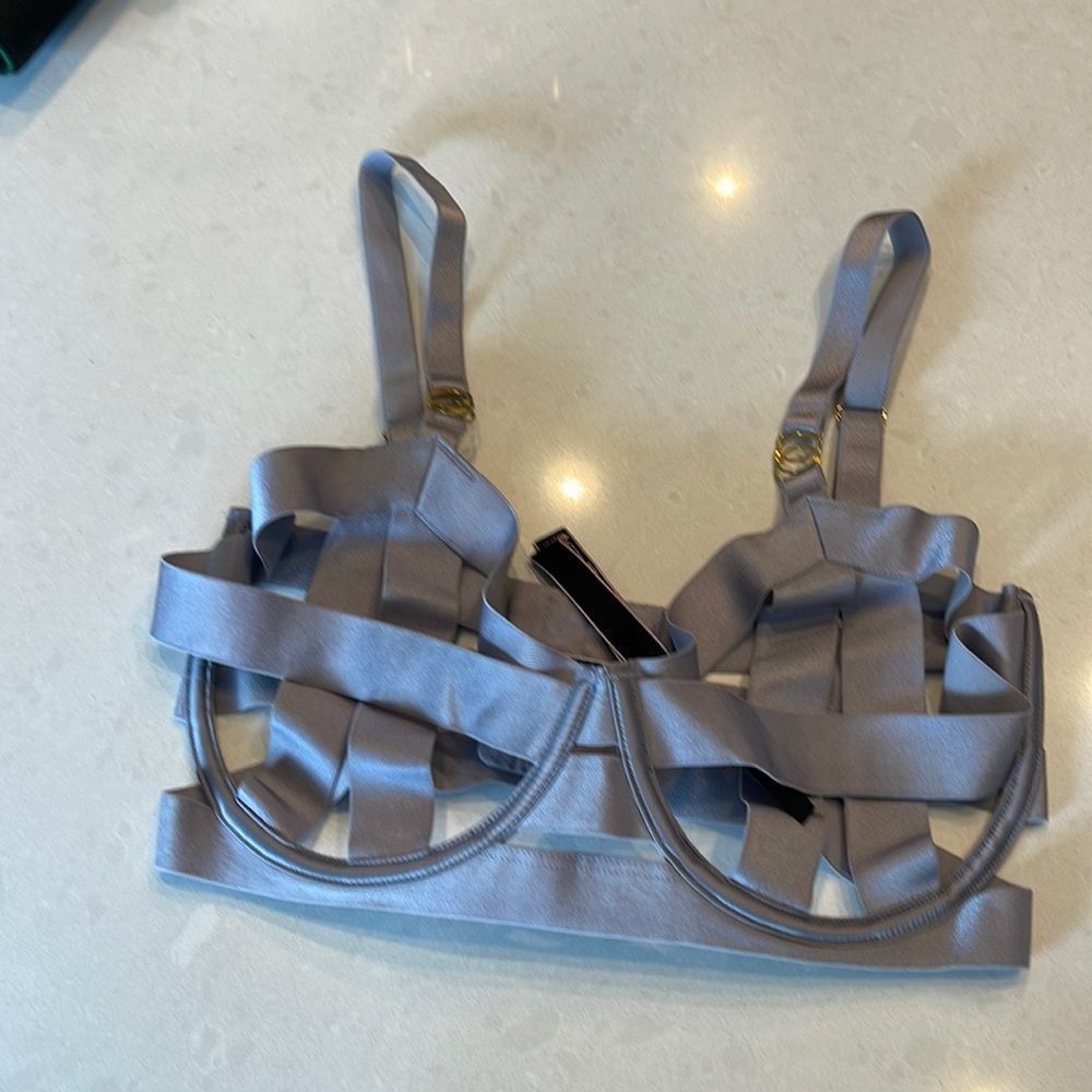 Victoria’s Secret balconet  size 32ddd unlined underwire gray, new without tags.